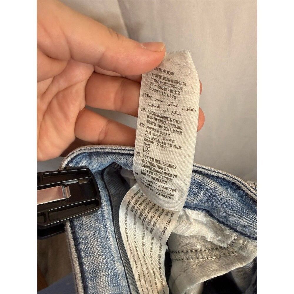 Abercrombie & Fitch Jeans Womens Size 26 Blue Light Wash High Rise Skinny - Picture 14 of 15